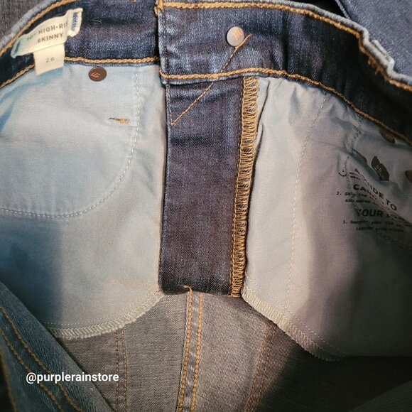 Madewell Jeans 26 High Rise 10" Skinny Hayes Wash Stretch Denim Tummy Control - Picture 4 of 13